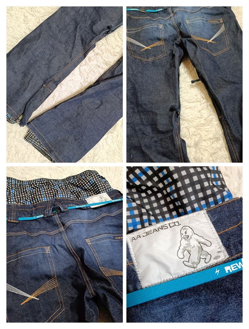 rew ウェア スノーボードウェア ゴアテックス ジャケット デニム L