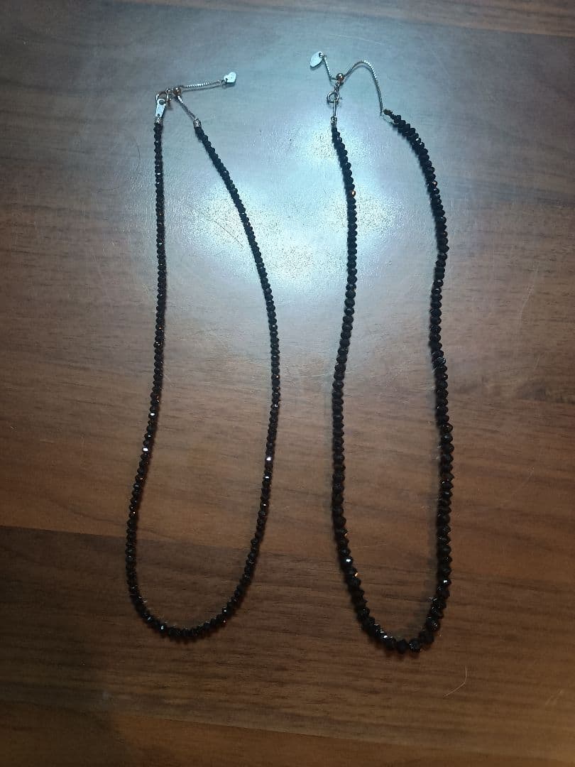 ブラックダイヤモンド ネックレス 2本まとめ売り