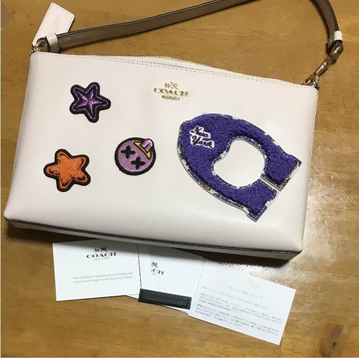 コーチ リストレット 新品 ワッペン クラッチバッグ 値下げ