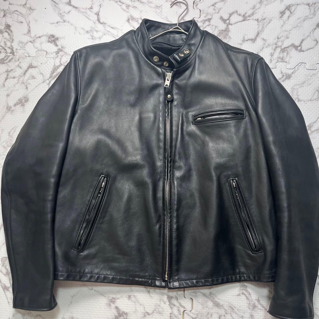 な*な様 46size/外観美品✨【米国製】schott シングルライダース 6