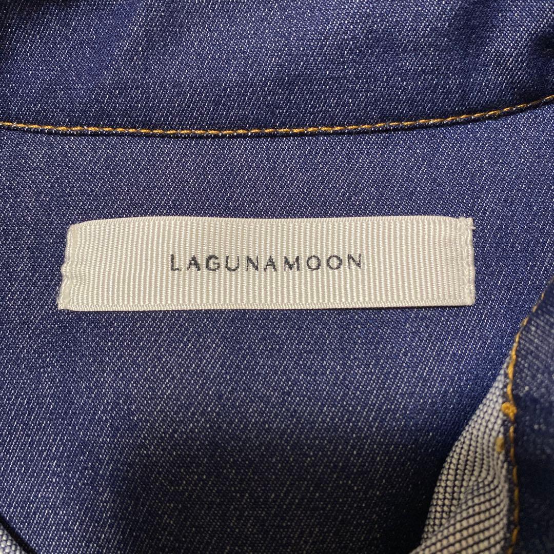 【美品】 ラグナムーン　柳橋唯コラボ　ワイドスリーブタイネック シャツ