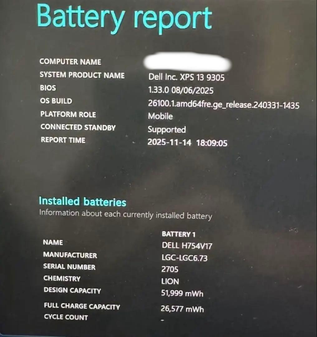 美品！ DELL XPS 13 9305 i5 /16G /512G Win11