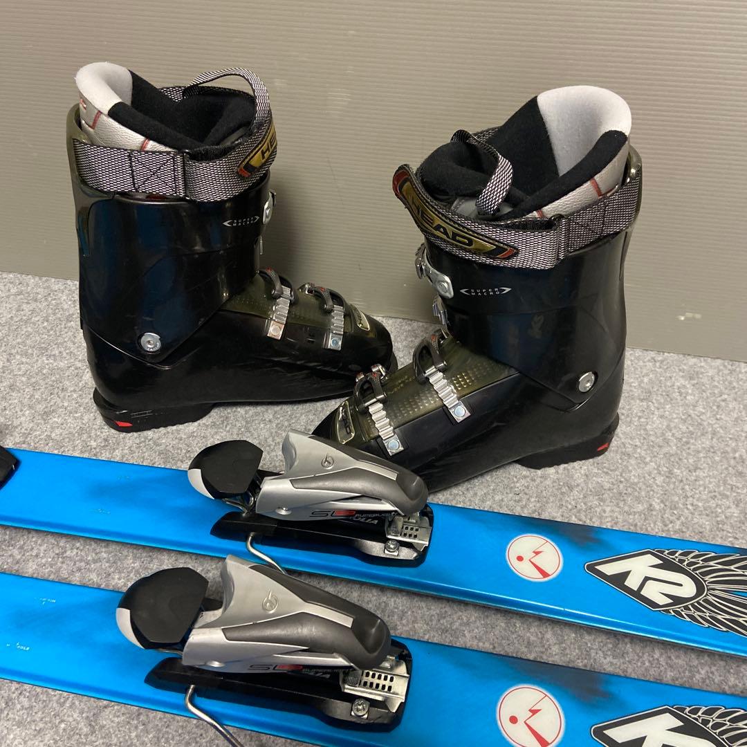 ★メンテナンス済　大人スキーセット　板163cm ブーツ27cm