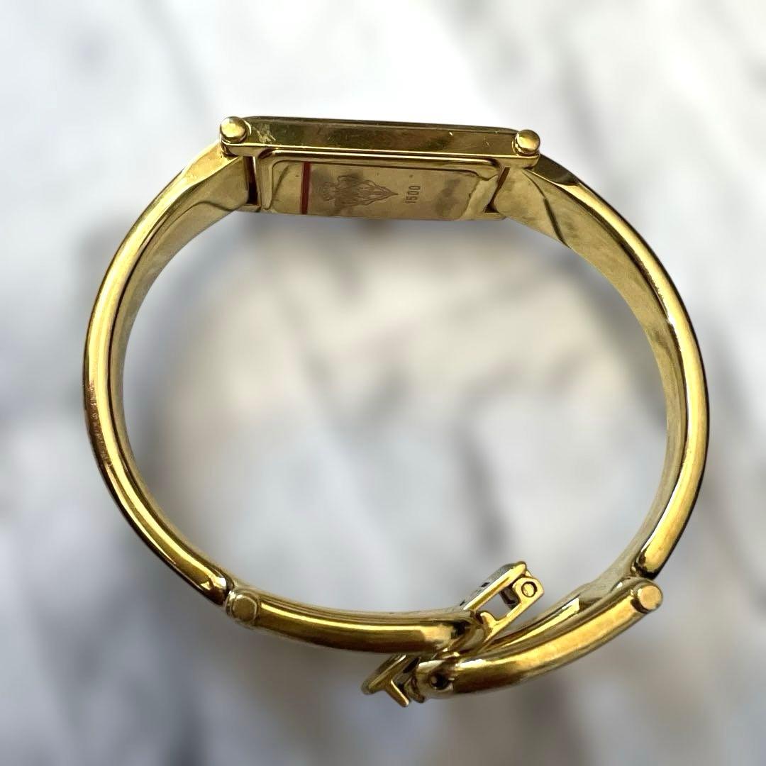 GUCCI 腕時計 1500L バングル シェル文字盤 レディース