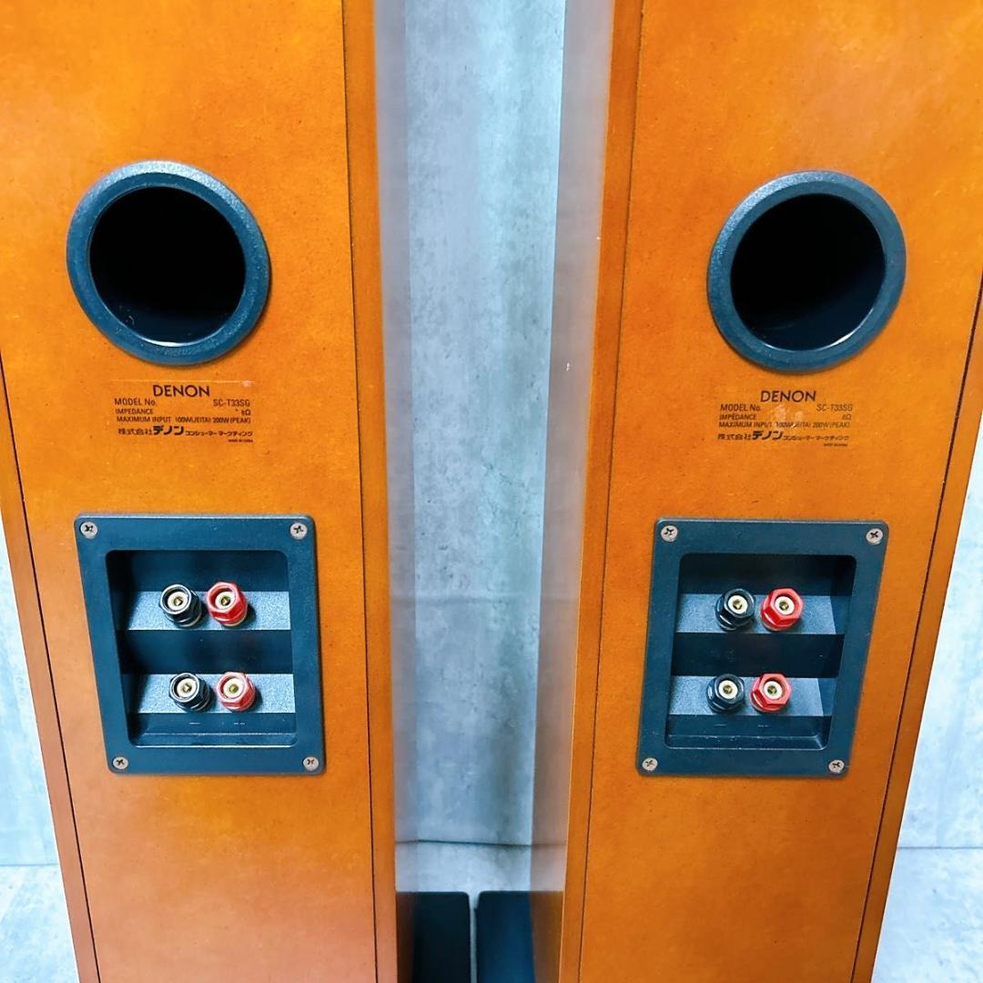DENON デノン SC-T33SG トールボーイ　スピーカー ペア 木目