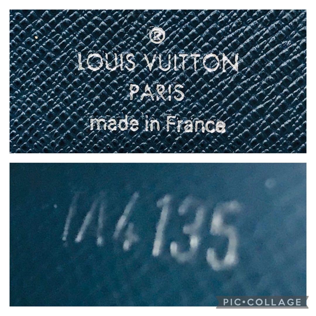 ルイヴィトン✨タイガ ポルトフォイユ ロン 長財布 お札入れ 紺 ブルーマリーヌ