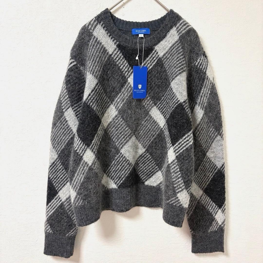 【新品】ブルーレーベル クレストブリッジ ニットプルオーバー グレー 38