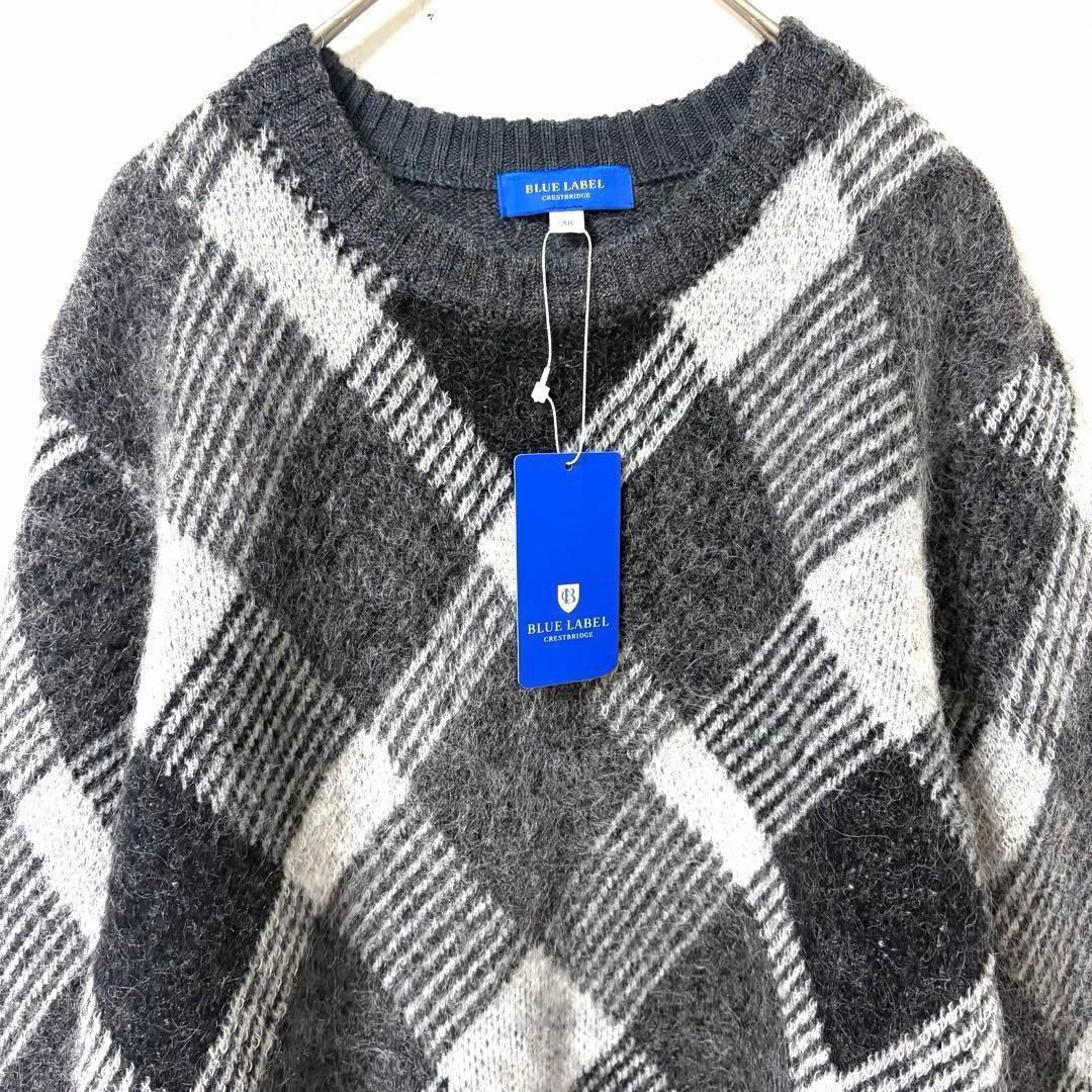 【新品】ブルーレーベル クレストブリッジ ニットプルオーバー グレー 38
