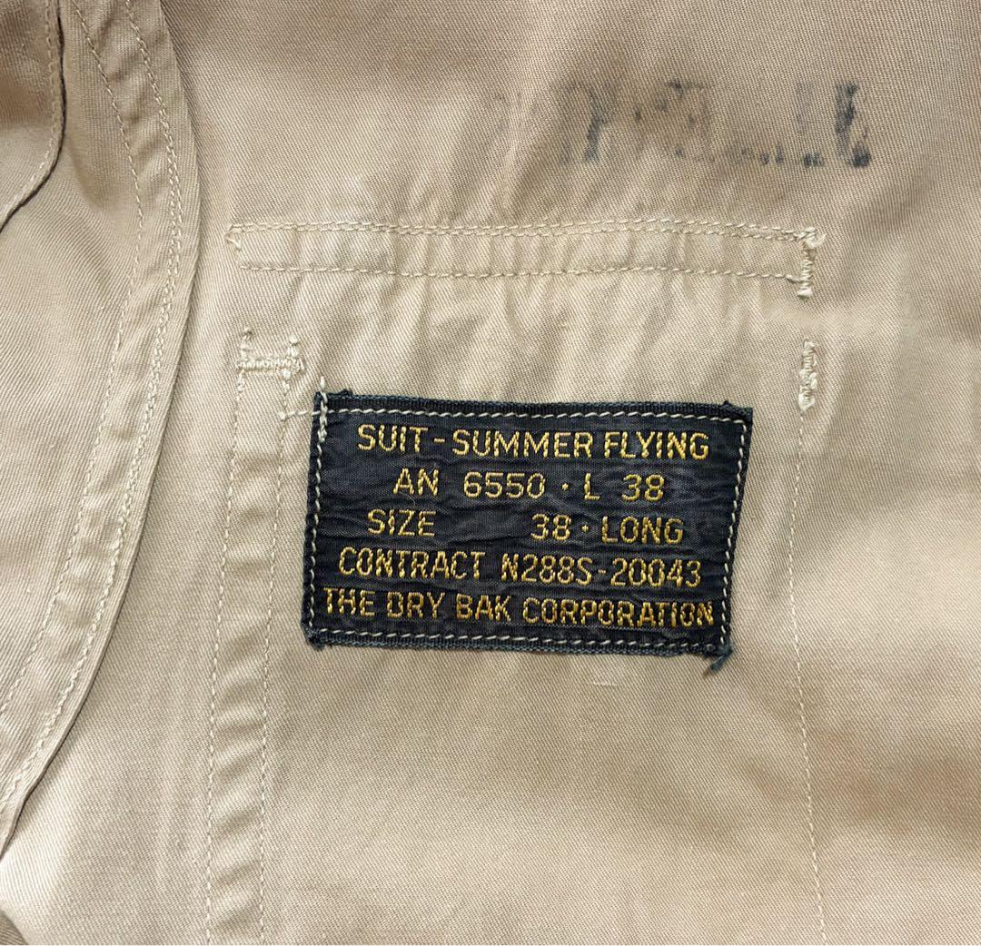 40s 米軍 AN6550 サマーフライトスーツ ツナギ 38L カバーオール