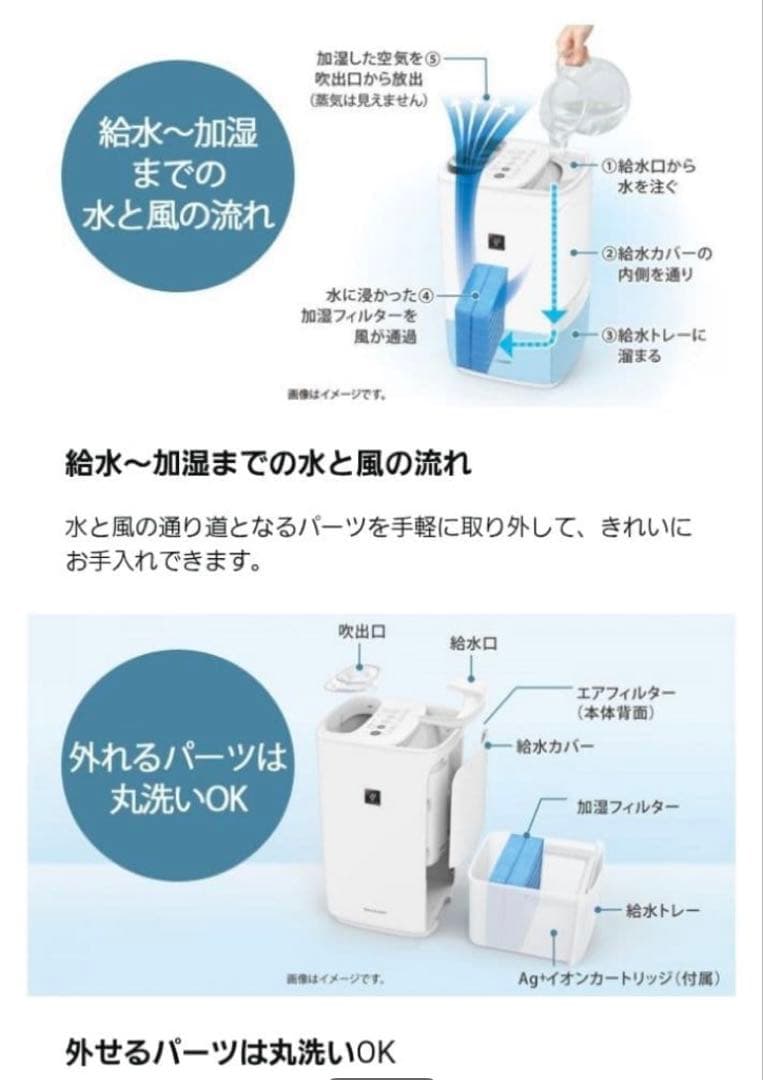 【新品未使用】SHARP HV-L55-W 加湿器 プラズマクラスター