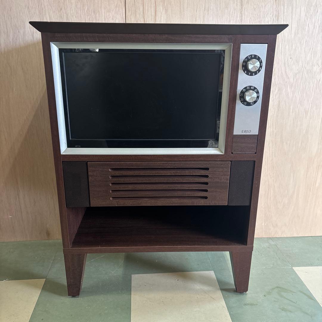 レトロモダン家具調TV EREO NFKT19-001 昭和　テレビ　19インチ