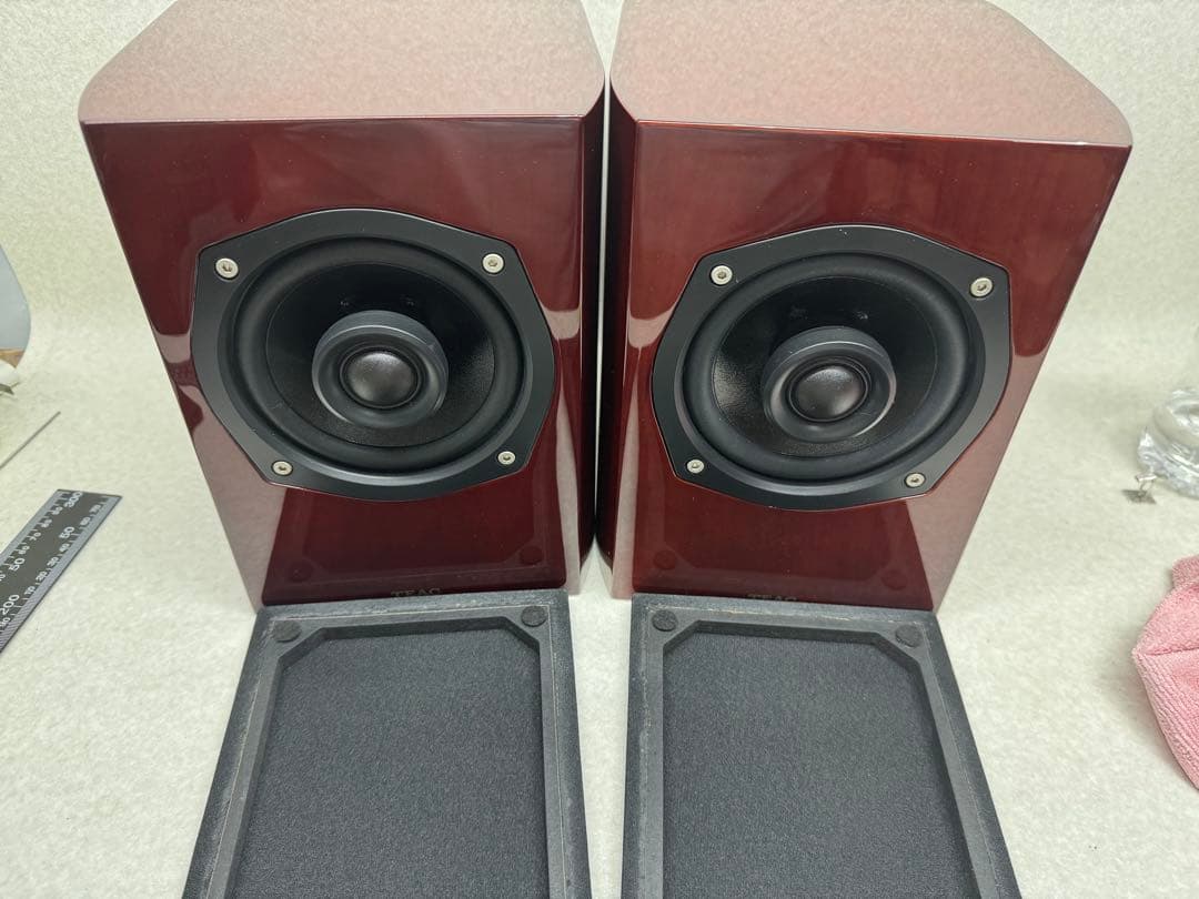TEAC■S-300NEO　コアキシャル2ウェイスピーカー　レッド系チェリー