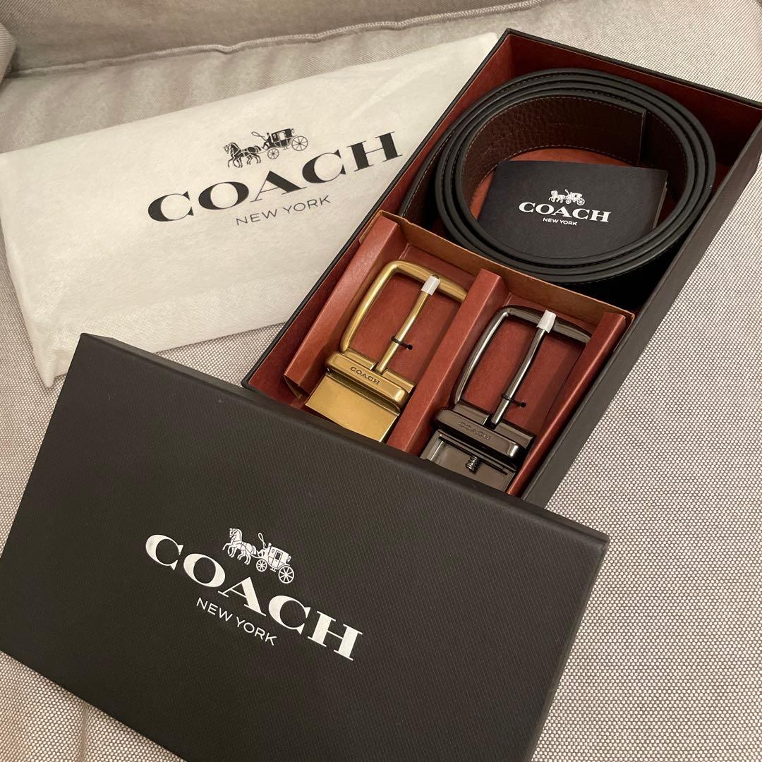 COACH リバーシブルレザーベルト