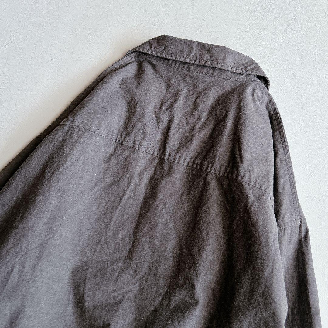 MHL. ⿻ メランジ コットンシャンブレー プルオーバー ルーズ ナチュラル