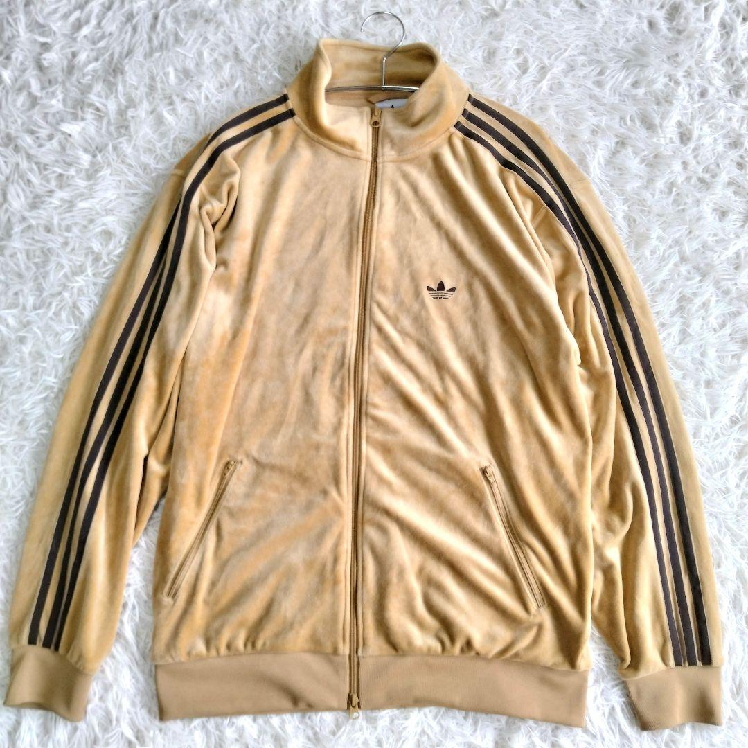 美品✨アディダス　トラックジャケット　ベッケンバウアー　ベロア　トレフォイルロゴ