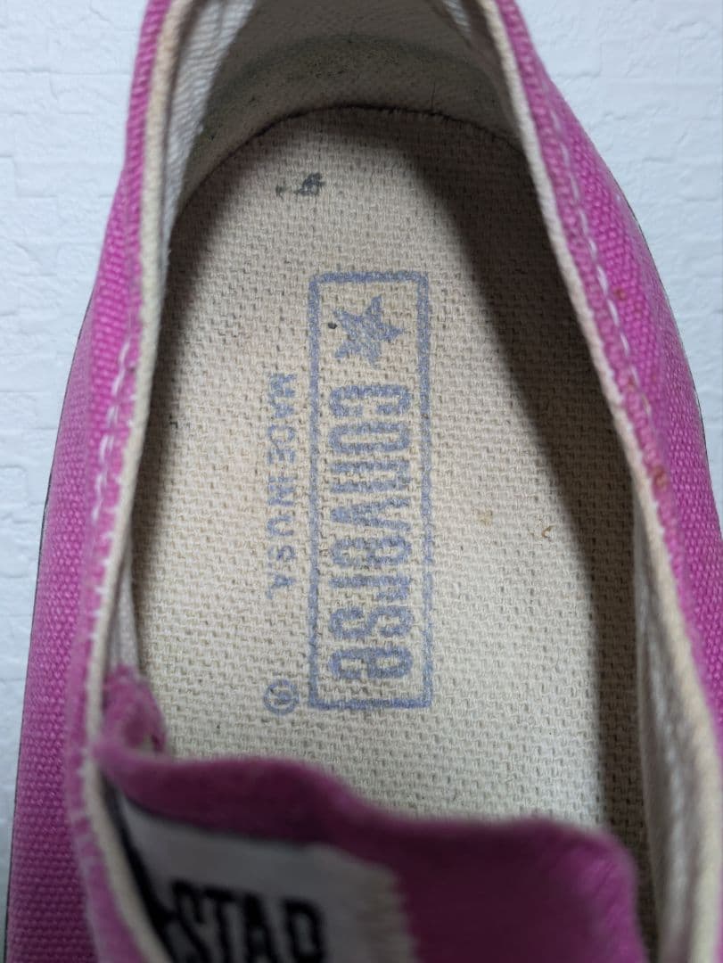 コンバース オールスター 80s アメリカ製 ラズベリー　【訳アリ】