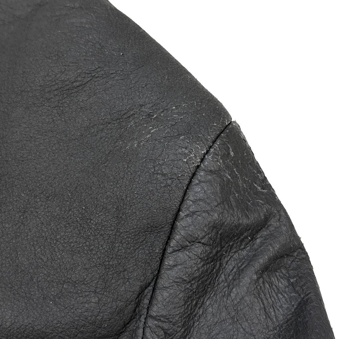 Rick Owens ラムレザー ハイネック ライダースジャケット 40 グレー