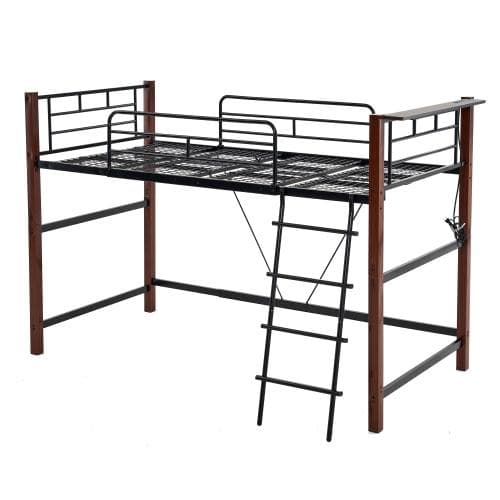 【高さ130cm】ロフトベッド パイプベッド シングル 耐荷重150kg 高さ