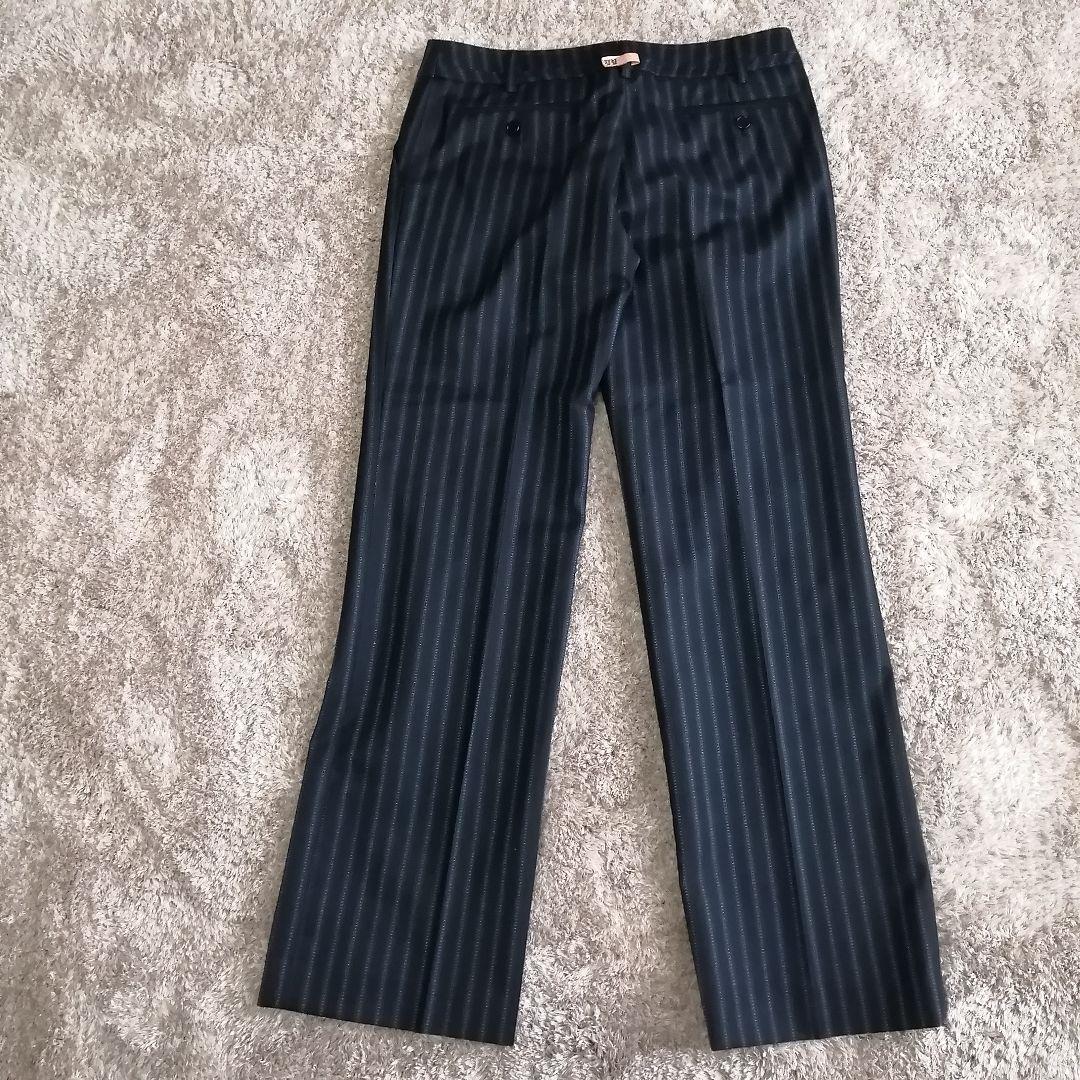 大きいサイズポールスミスブラック　セットアップ　ストライプ 花柄 42 パンツ