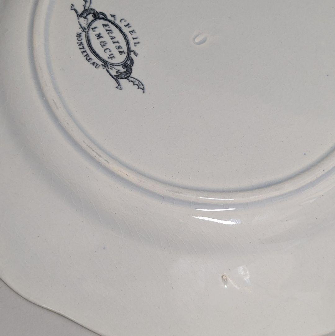 クレイユモントロー バルボティーヌのいちご皿 FRAISE 花リム プレート