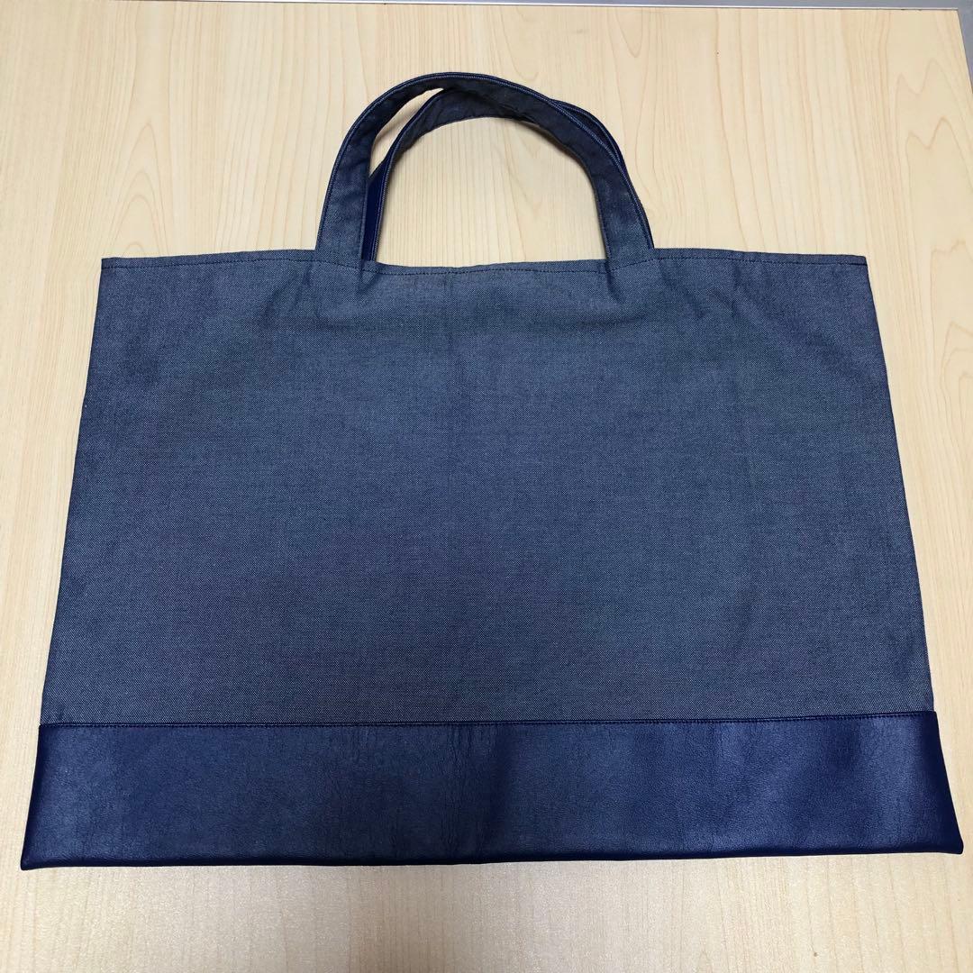 超美品　ファミリア　デニムバッグ　廃盤　レッスンバッグ
