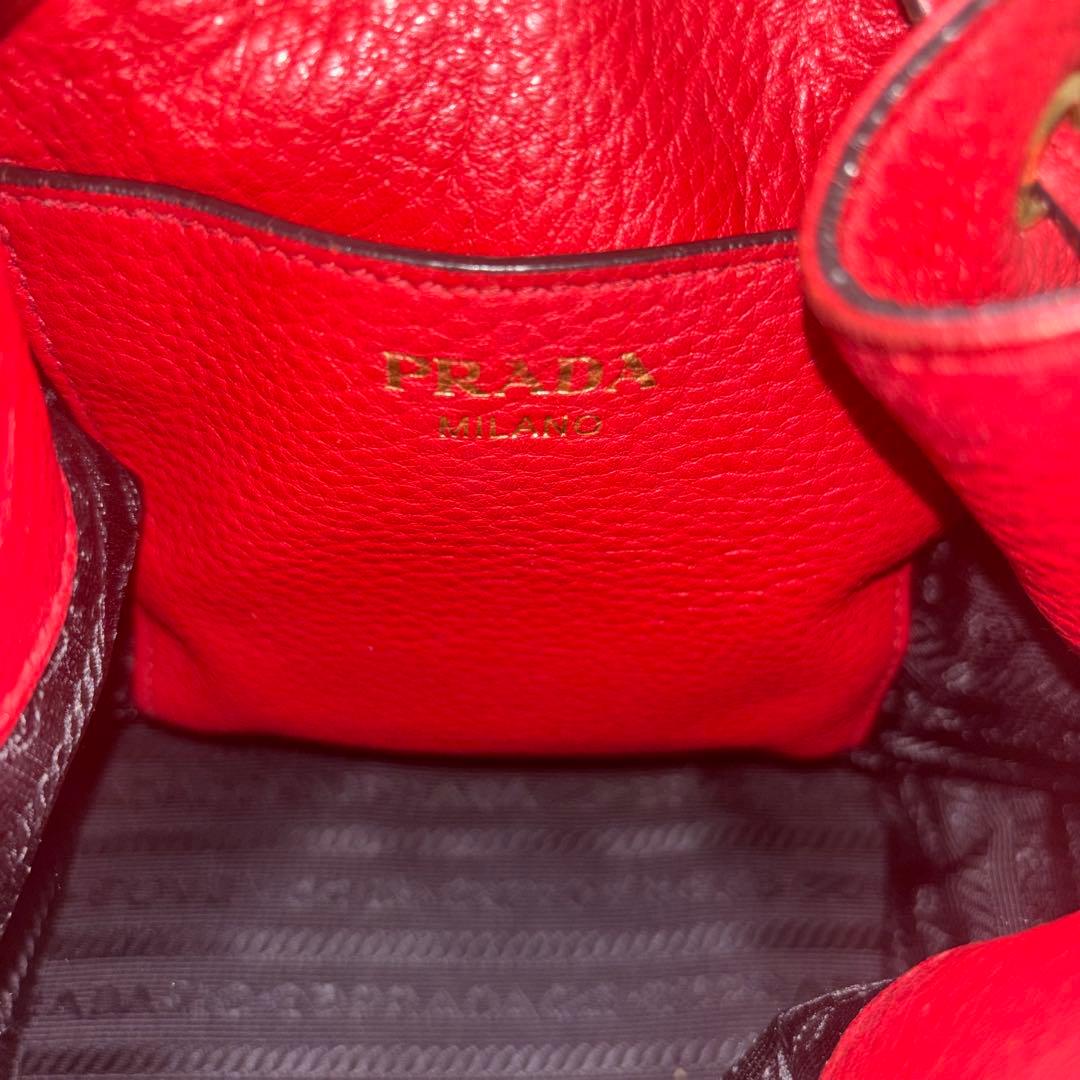 【美品】PRADAヴィッテロダイノレザーバッグ 3wayレッド2122TOKYO