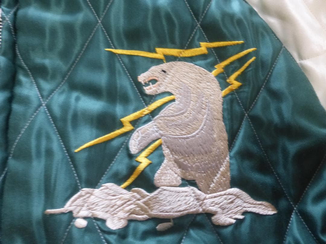 ☆テーラー東洋◆スカジャン《 ポーラーベア × アラスカマップ 》別珍XL☆