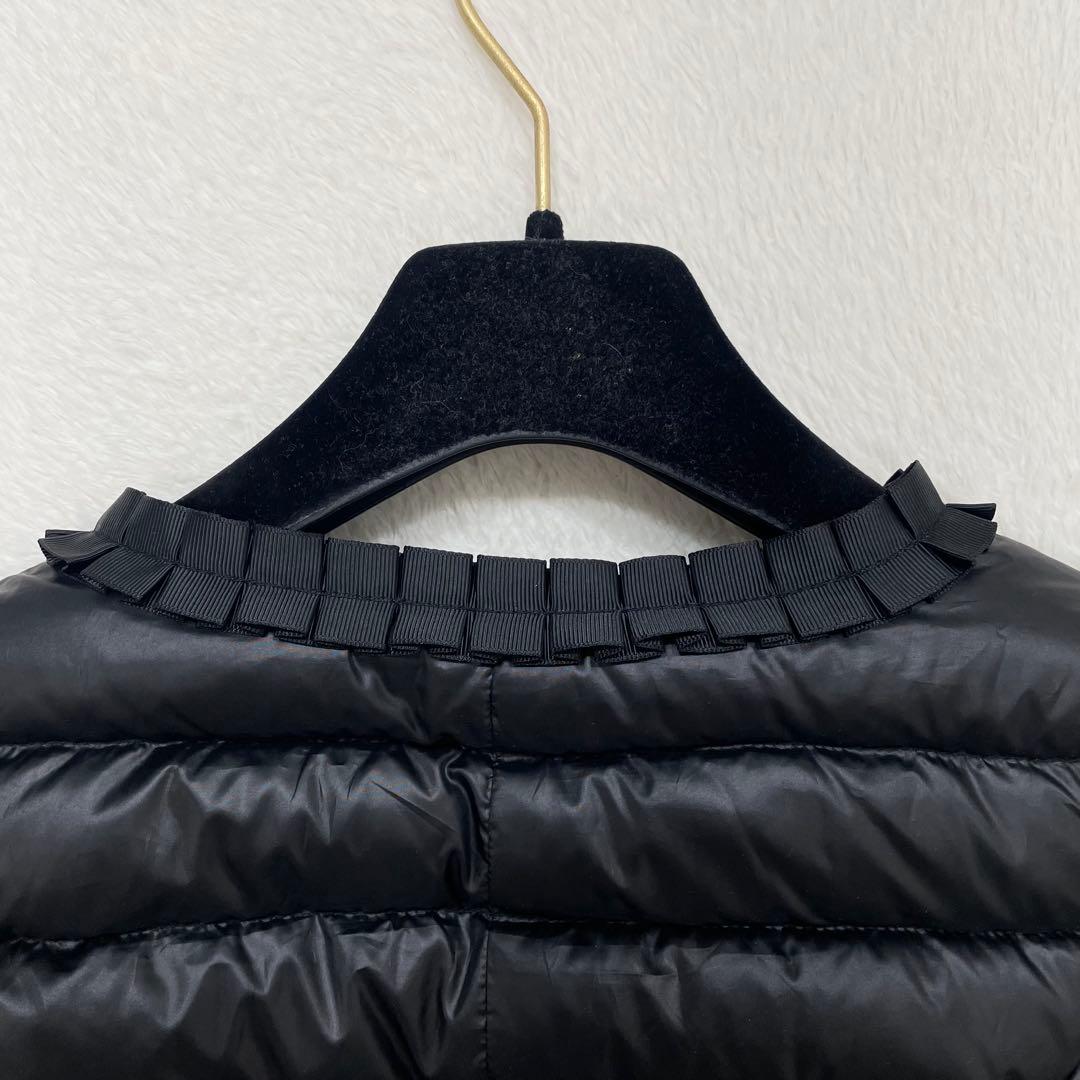 【美品】アンドラブ　ダウンジャケット　グログランリボン　ノーカラー（651）