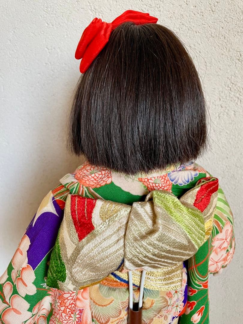 ビスクドール 日本人形 ハンドメイド 市松人形 着物 創作人形 和 アンティーク