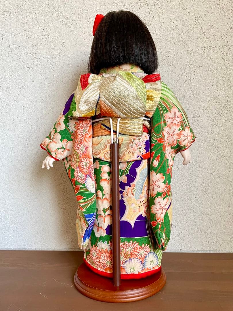 ビスクドール 日本人形 ハンドメイド 市松人形 着物 創作人形 和 アンティーク