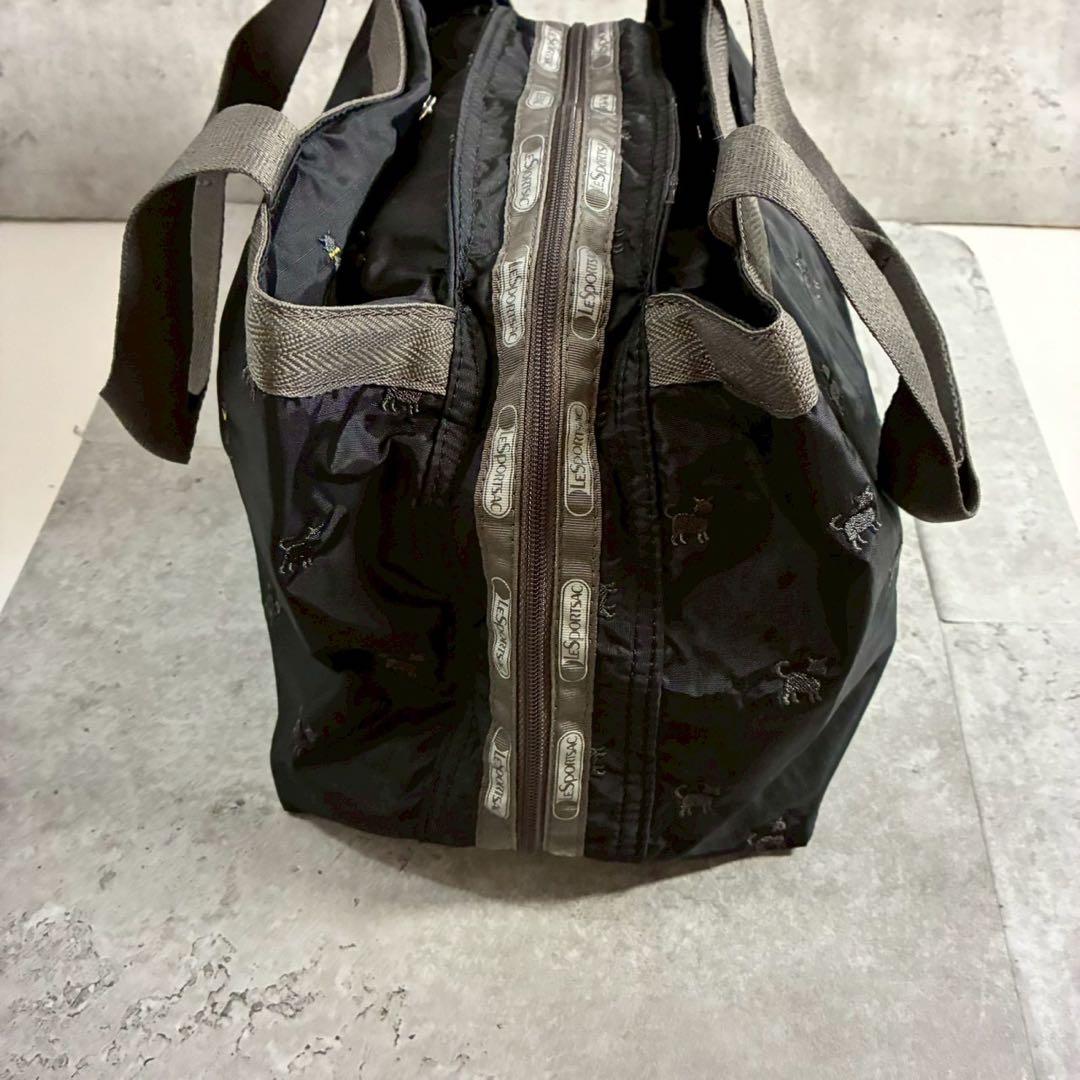 LeSportsac 　ボストンバッグ　 ポーチ　モリー　猫　ブラック　レスポ
