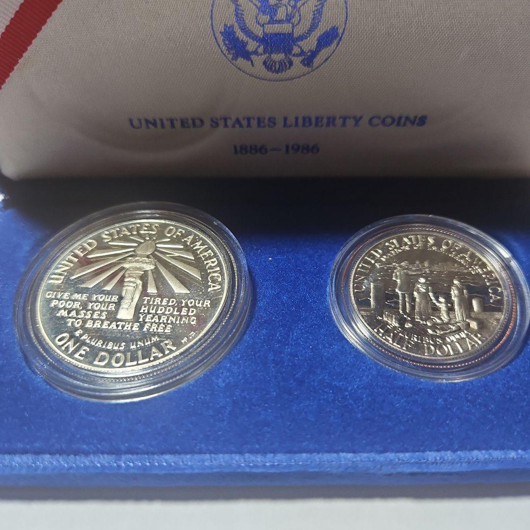 アメリカ合衆国リバティ 1986年 2枚セット