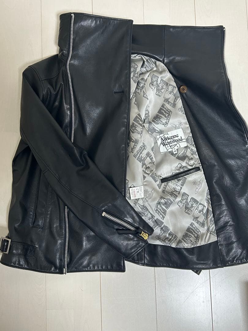 激レア ヴィヴィアンマン ホースレザージャケット 48 ライダース ハイネック