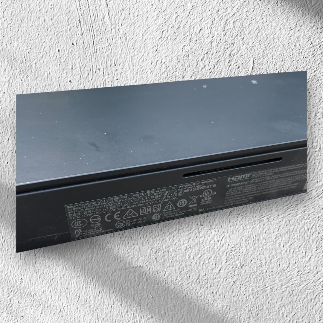 Bose Soundbar 500 サウンドバー　リモコン、接続ケーブル付属