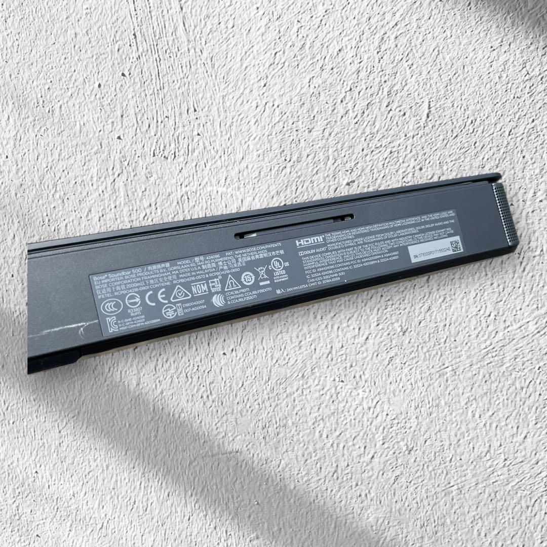 Bose Soundbar 500 サウンドバー　リモコン、接続ケーブル付属