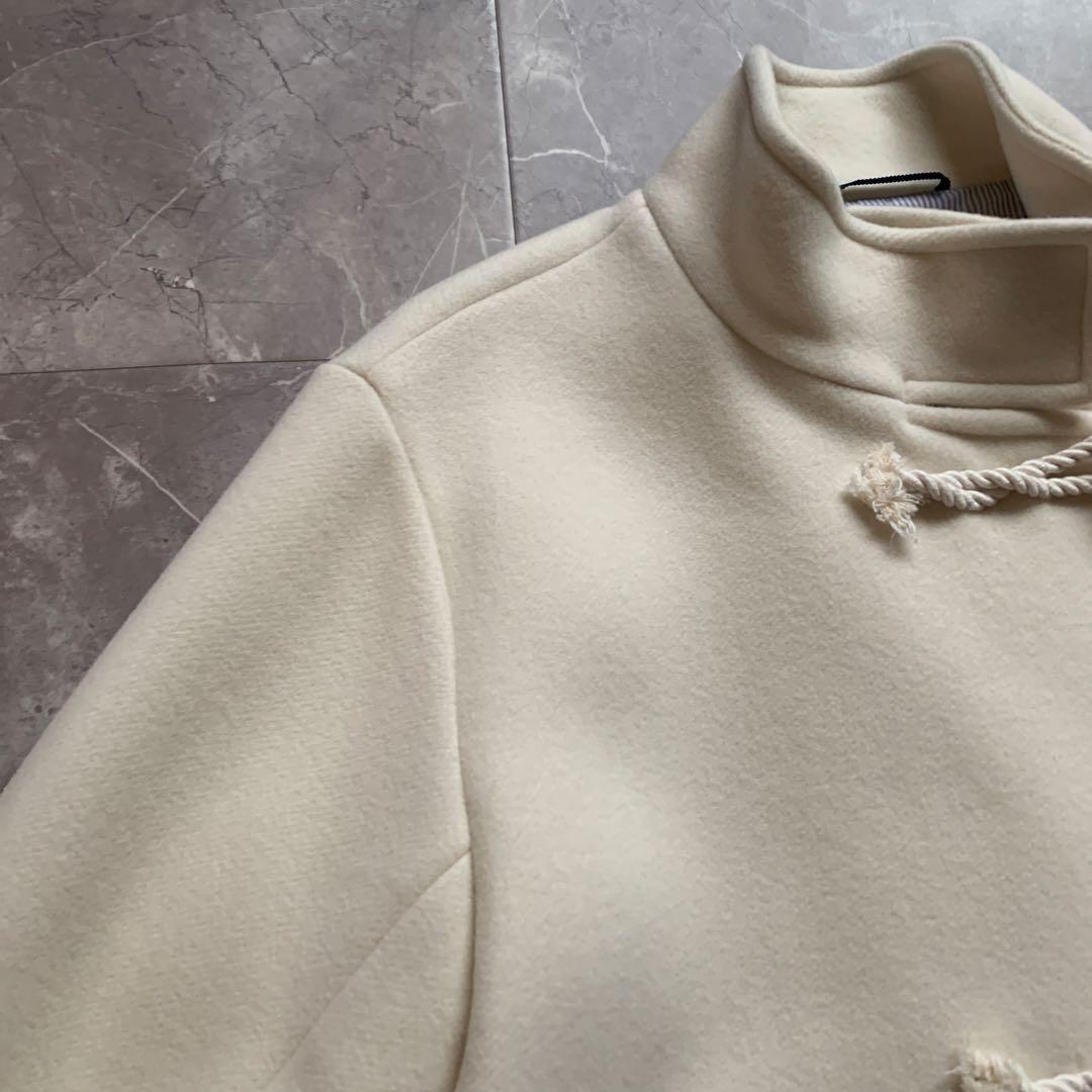 HUMAN WOMAN ヒューマンウーマン　ダブルモッサダッフルコート　白　M