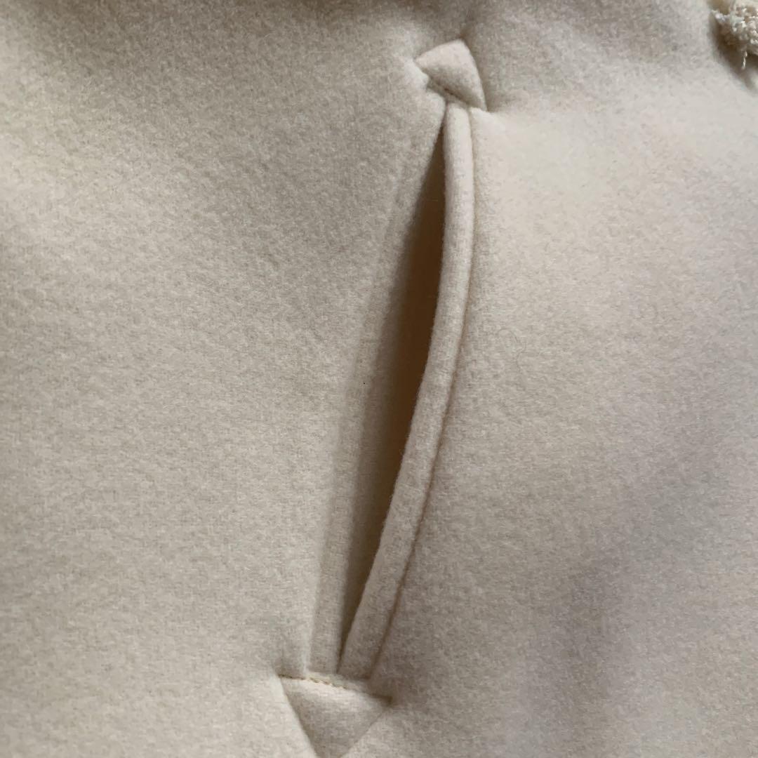 HUMAN WOMAN ヒューマンウーマン　ダブルモッサダッフルコート　白　M