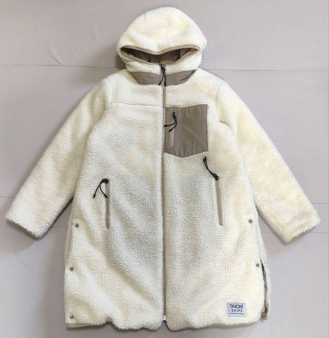 【TAION】SHIPS別注　ボアリバーシブルダウンコート