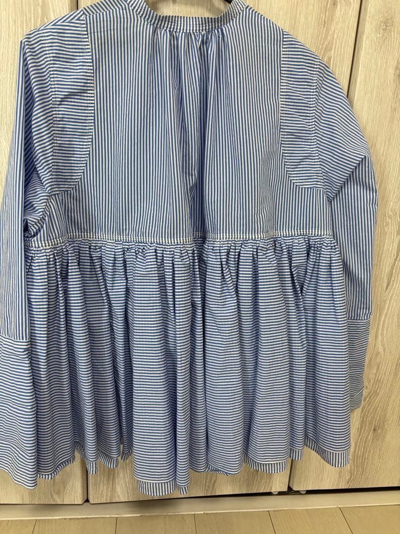 カレンソロジーCurensologyストライプレイヤードギャザーブラウス