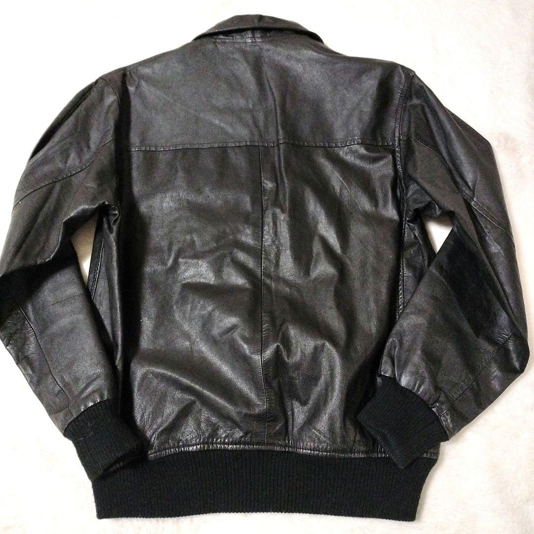 極美品✨Bugatti　レザー ジャケット 　A-2　A2　牛革　L　ブラック