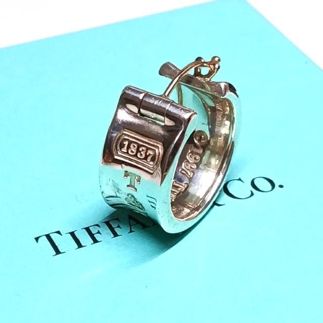 ティファニー 1837 ワイド ピアス フープ ナロー 925 シルバー 片耳