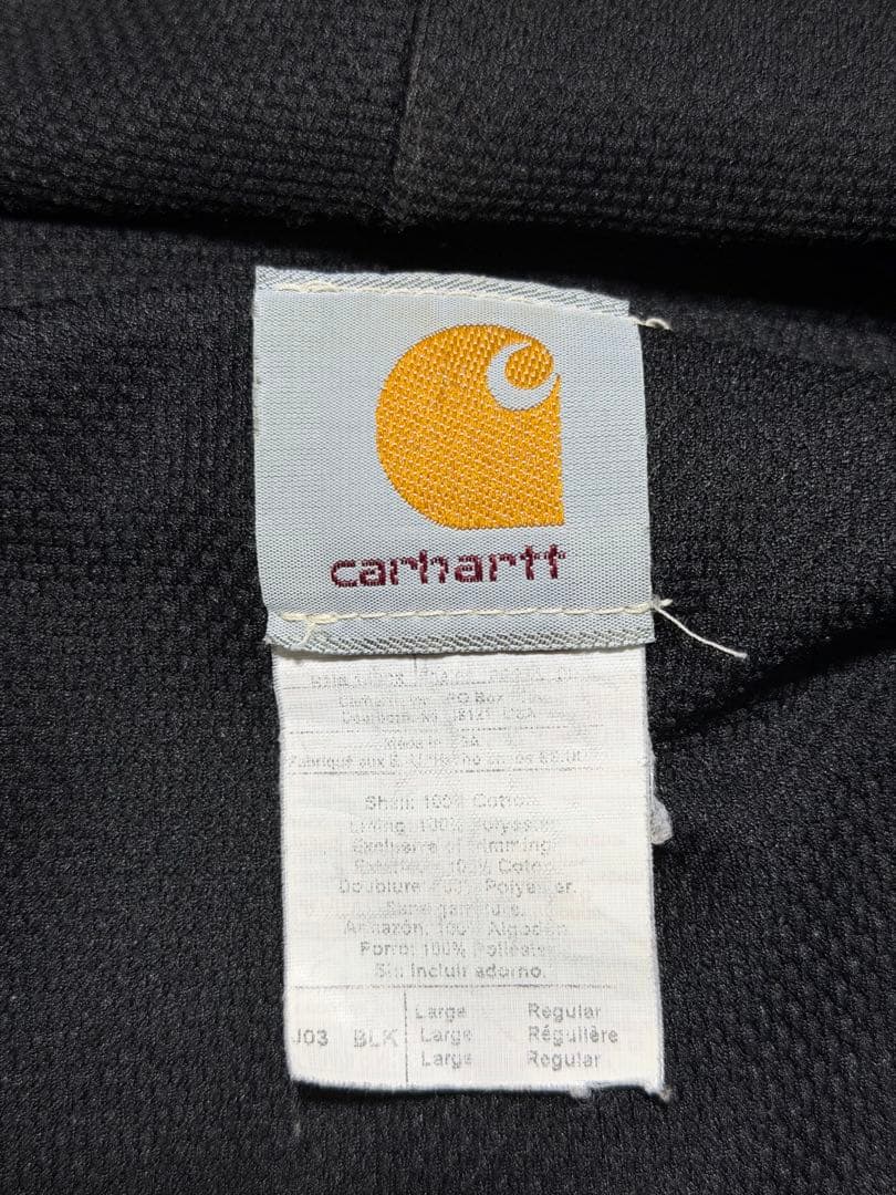 ‼️希少 90sフェード カーハート アクティブジャケットJ03ブラックUSA製