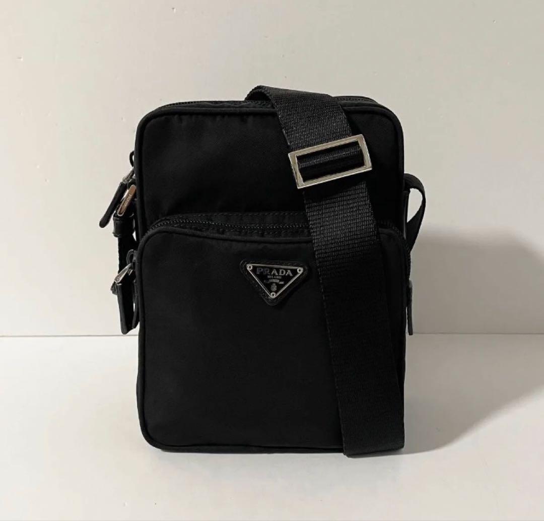 【極美品】PRADA プラダ アマゾン型 ショルダーバッグ ナイロン×レザー