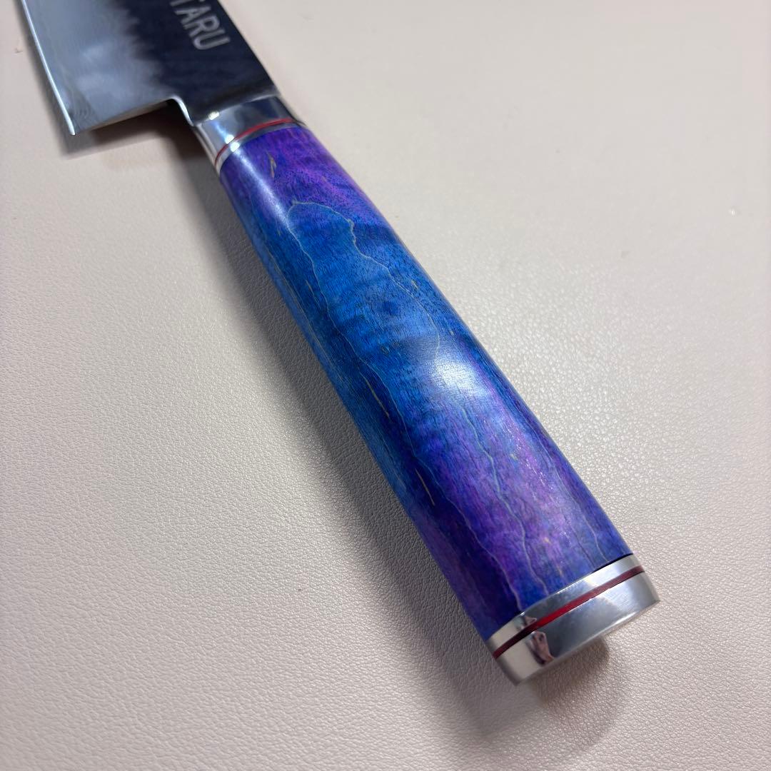 240mm黒打ちダマスカス　(切付型)牛刀シェフナイフ 牛刀【新品】，