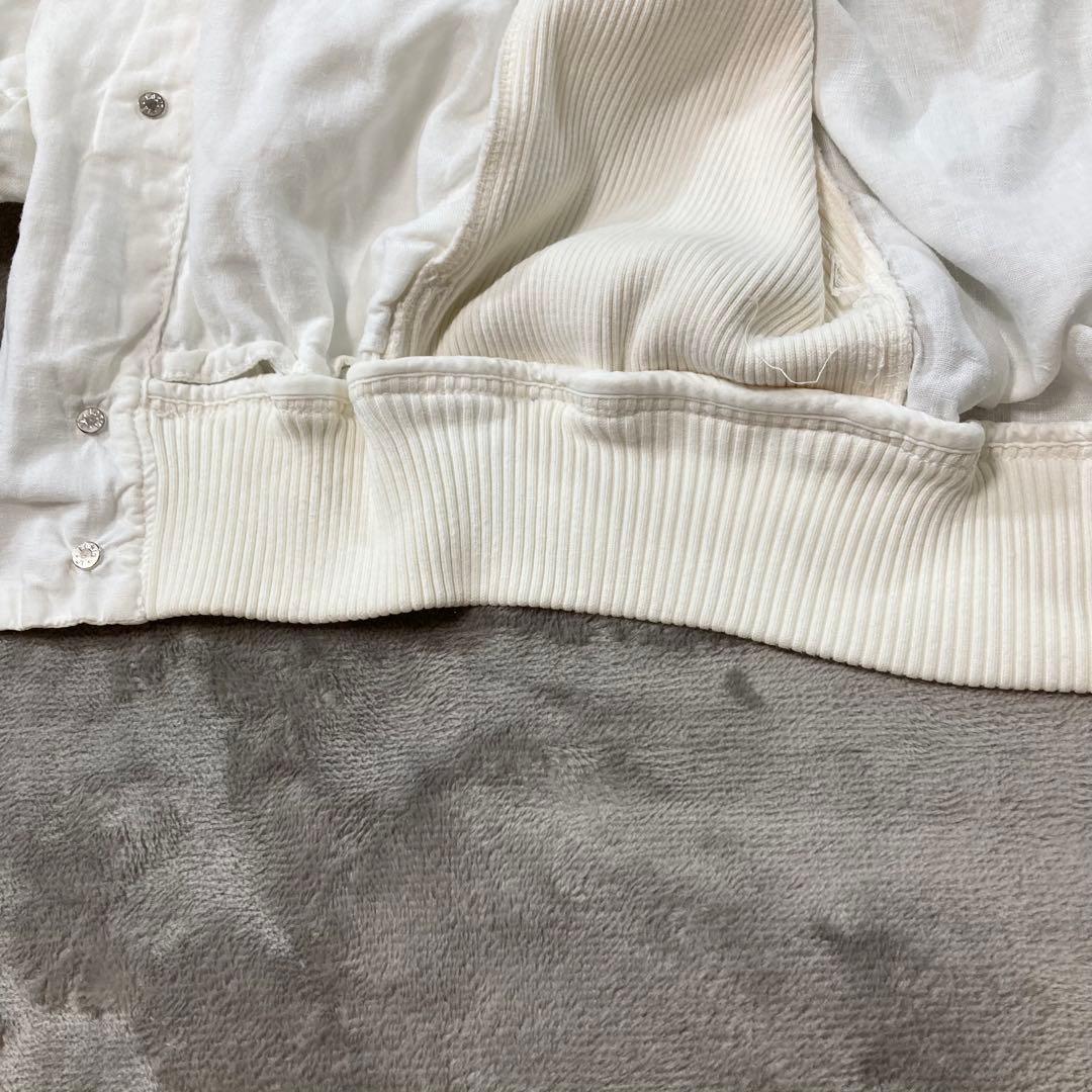 ドルチェ&ガッパーナ リネン100% ブルゾン ジャケット ホワイト 48(L)