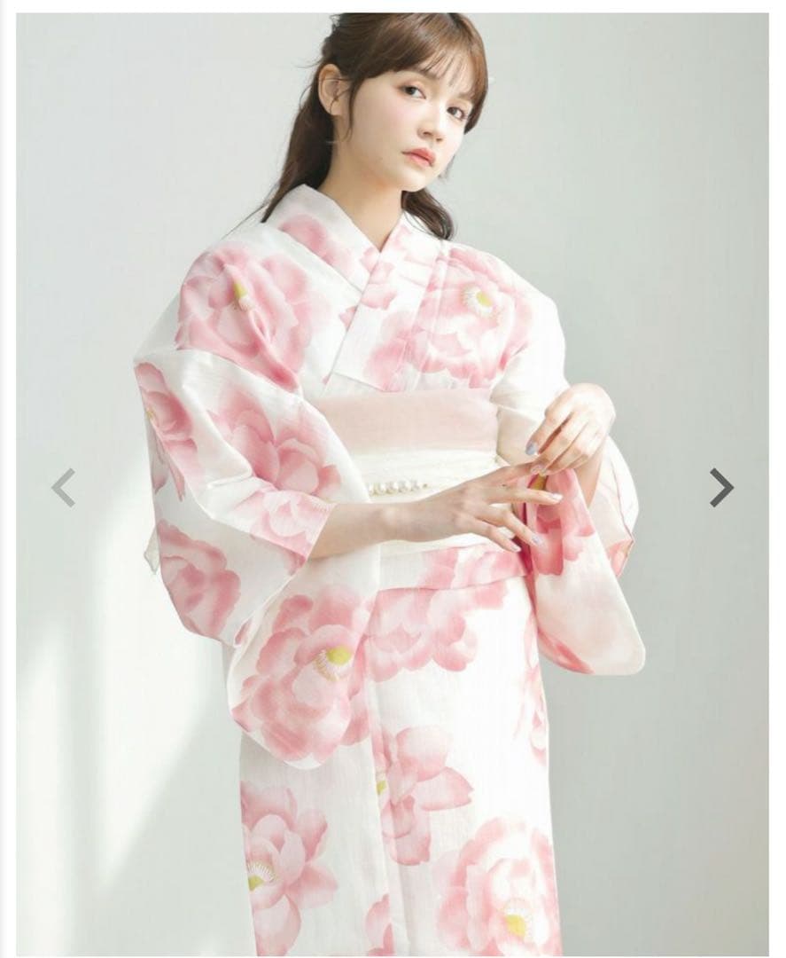 dita 朱鷺色の幻想牡丹 ピンク 浴衣