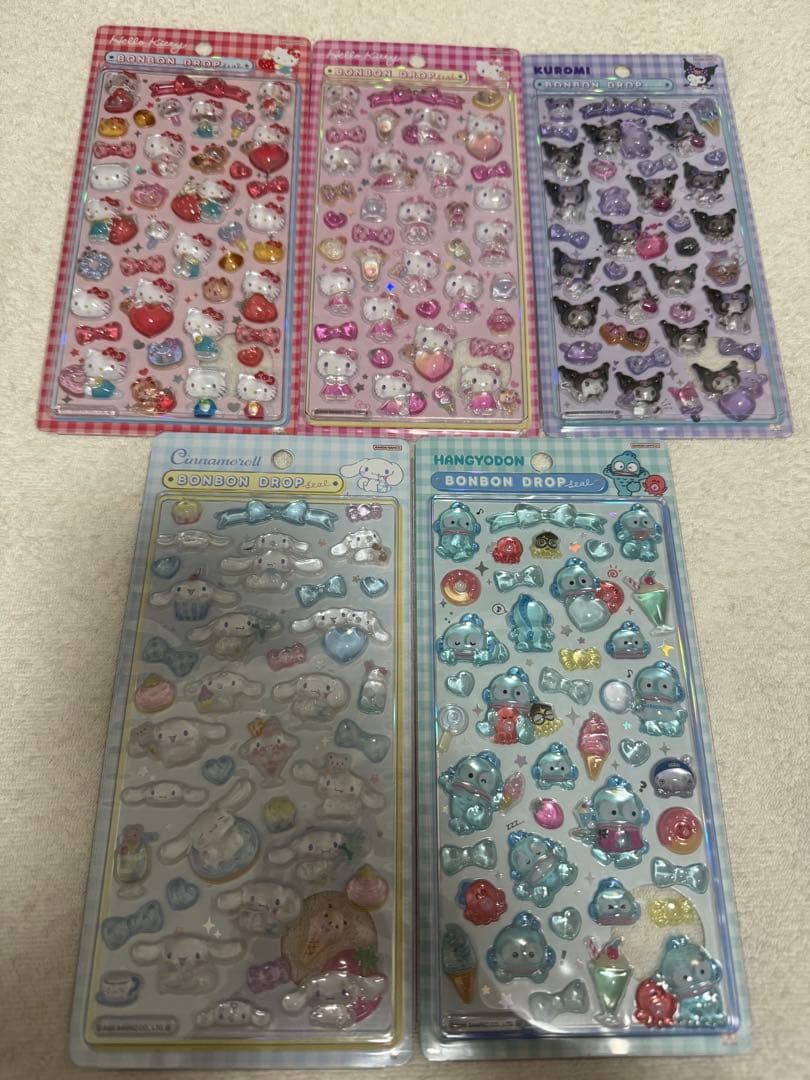 正規品　ボンボンドロップシール　サンリオ第二弾　キティ クロミ シナモン 他計5