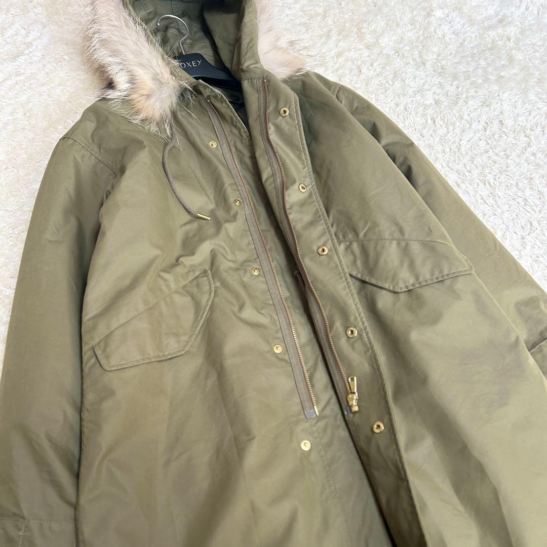 希少✨美品 SHIPS モッズコート コヨーテファー ライナー付き カーキ 36