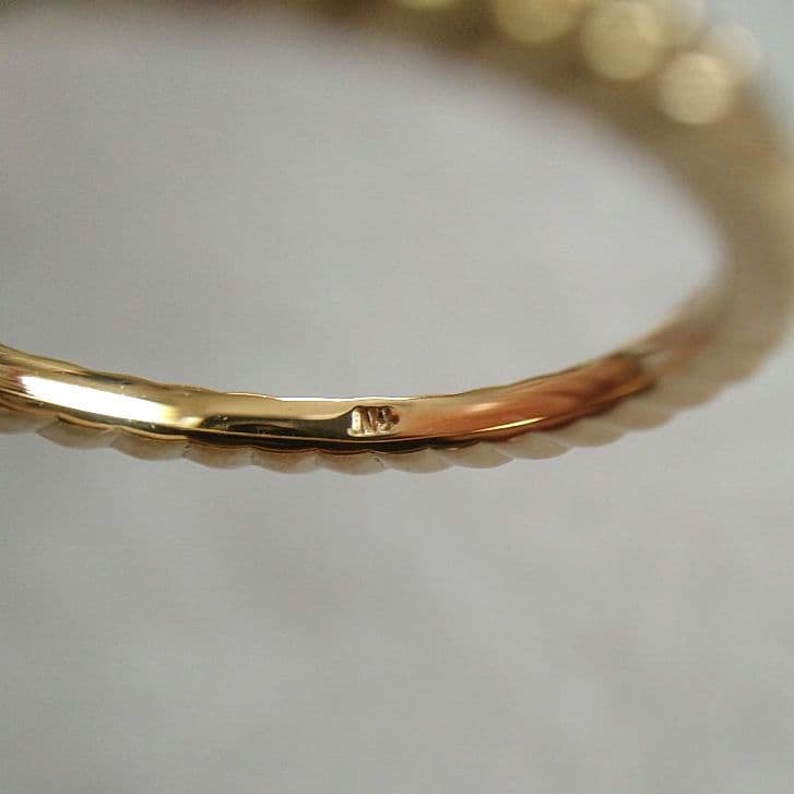 極美品　NOJESS K10 YG ピンクトルマリン リング 7号　未使用級