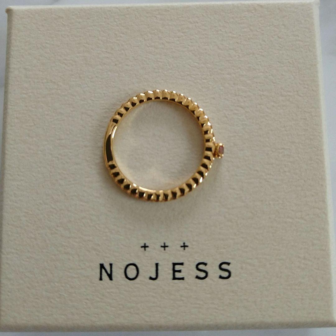 極美品　NOJESS K10 YG ピンクトルマリン リング 7号　未使用級